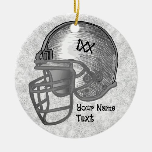 Football sports ceramic ornament