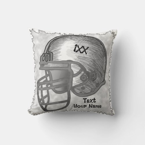 Football sports custom name throw pillow