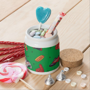 Football Sports Equipment, Food and Drink Candy Jar