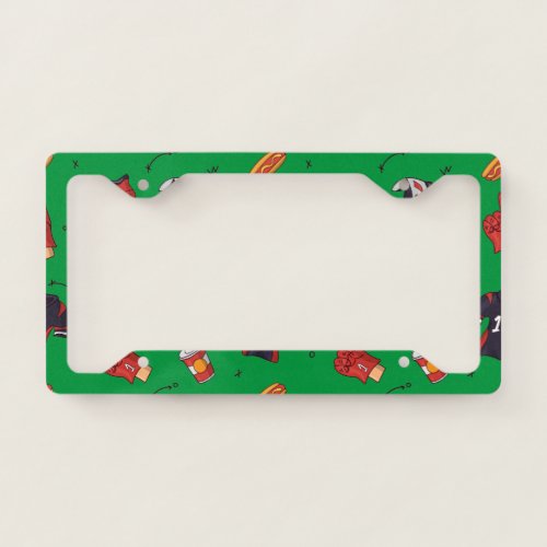 Football Sports Equipment Food and Drink License Plate Frame