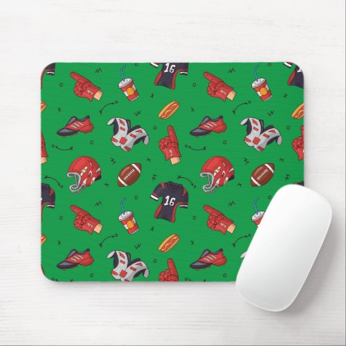 Football Sports Equipment Food and Drink Mouse Pad