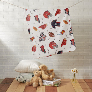 Football Sports Equipment with Food Pattern Baby Blanket