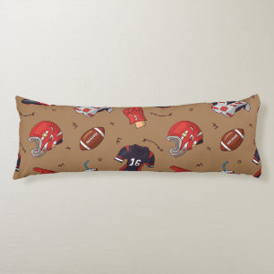 Football Sports Equipment with Food Pattern Body Pillow