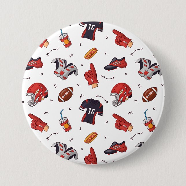 Football Sports Equipment with Food Pattern Button (Front)