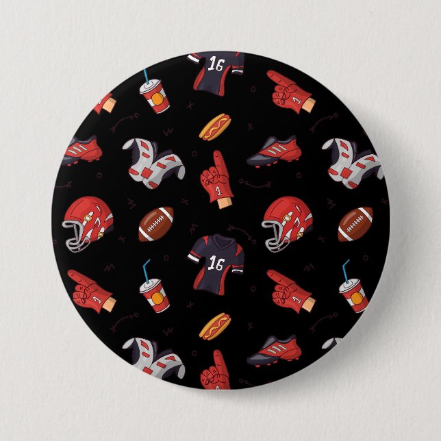 Football Sports Equipment with Food Pattern Button (Front)