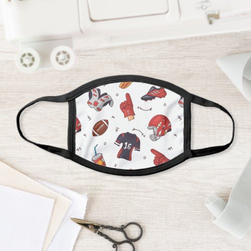 Football Sports Equipment with Food Pattern Face Mask
