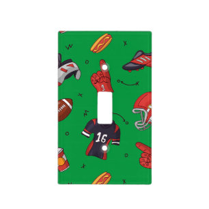 Football Sports Equipment with Food Pattern Light Switch Cover