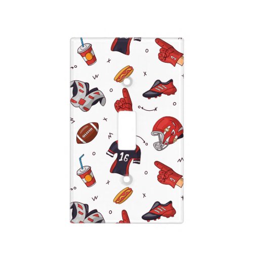 Football Sports Equipment with Food Pattern Light Switch Cover