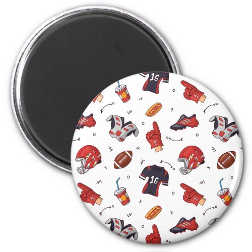 Football Sports Equipment with Food Pattern Magnet
