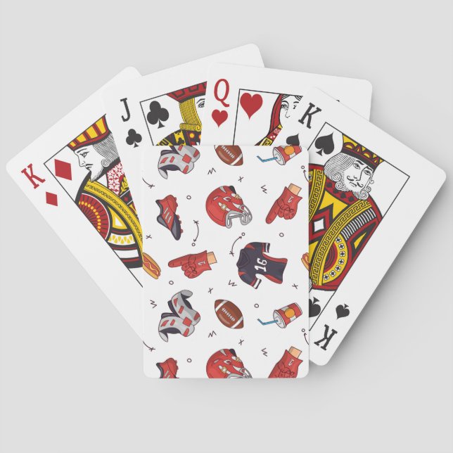 Football Sports Equipment with Food Pattern Poker Cards (Back)