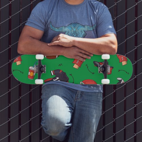 Football Sports Equipment with Food Pattern Skateboard