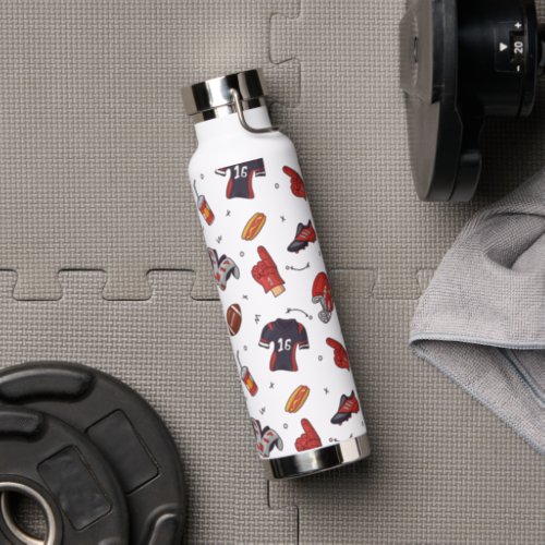 Football Sports Equipment with Food Pattern Water Bottle