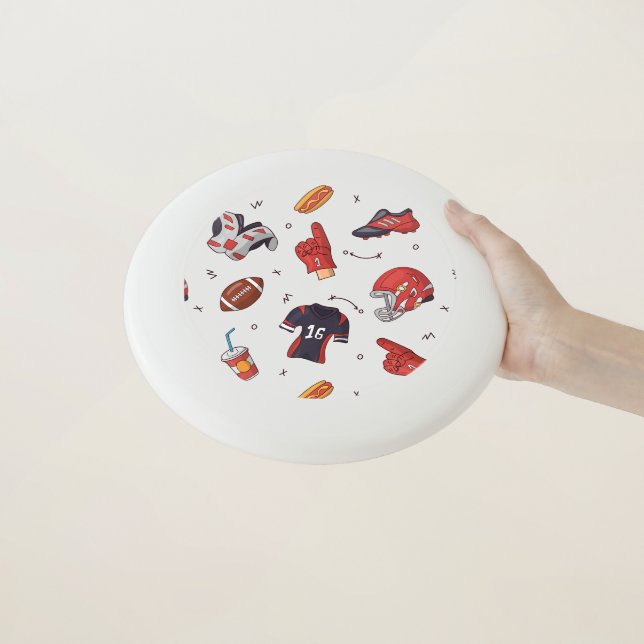 Football Sports Equipment with Food Pattern Wham-O Frisbee (In Hand)