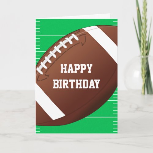 Football Sports Fan Birthday Card