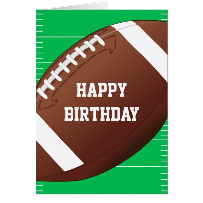 Football Sports Fan Birthday Card Zazzle