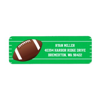 Football Sports Field Label by adams_apple at Zazzle