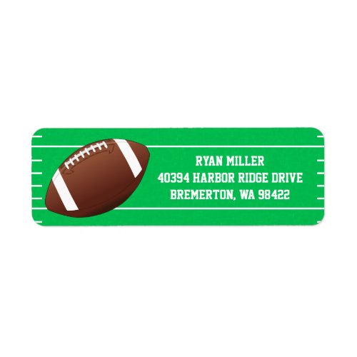 Football Sports Field Label