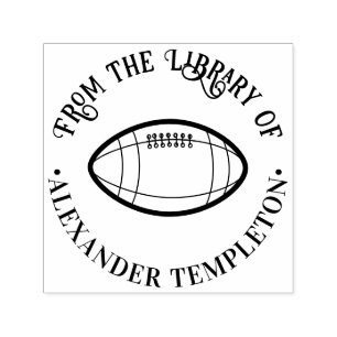 Football Sports “From the Library of” Book Name Self-inking Stamp