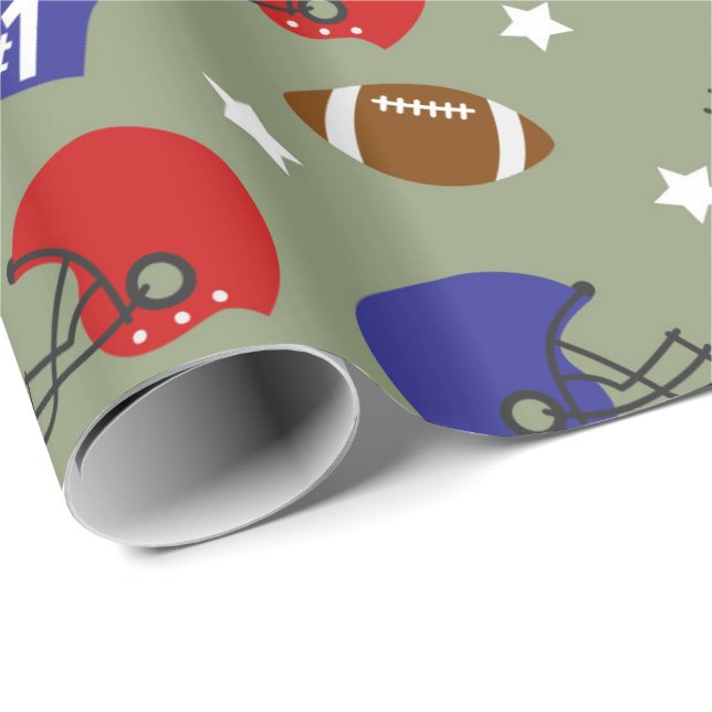 Football sports fun party wrapping paper (Roll Corner)