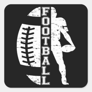 Football Sports Game American Team Funny Gift Idea Square Sticker