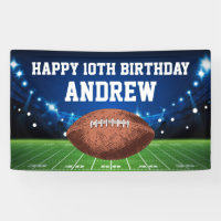 Football Sports Happy Birthday Banner