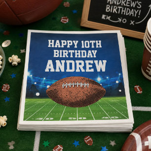Football Sports Happy Birthday Napkins