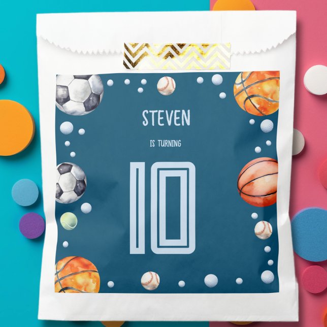 footBall sports kids birthday Favor Bag (Creator Uploaded)