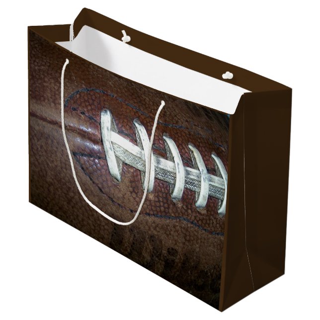 Football Sports Large Gift Bag (Front Angled)
