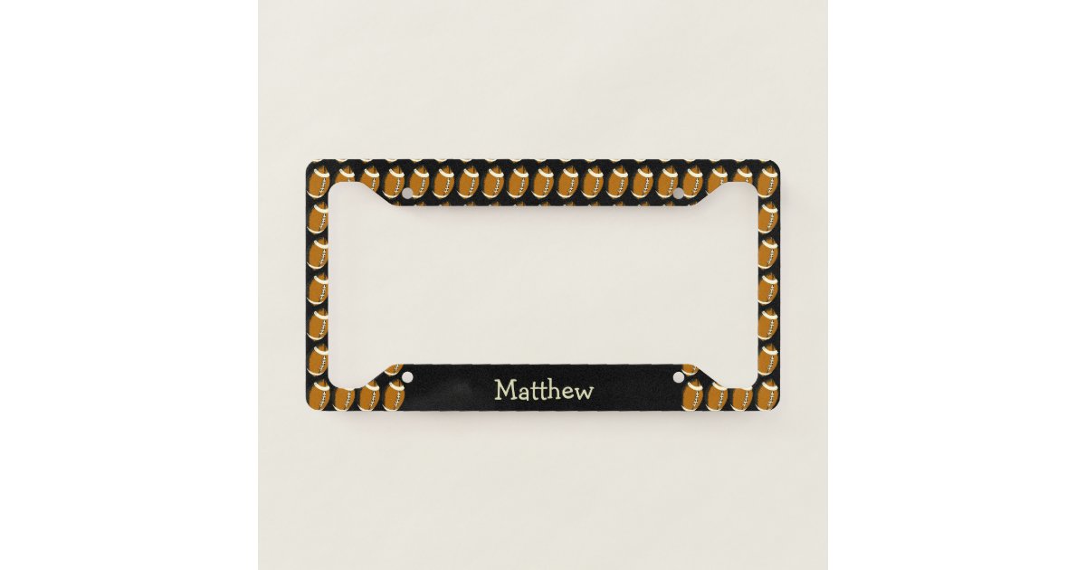 Football Sports License Plate Frame Zazzle