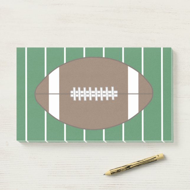 Football Sports Post It Notes Notepad Gift (On Desk)
