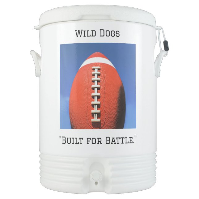  Football Sports Team Ten Gallon Igloo Beverage Cooler (Front)
