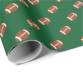 Football Sports Theme | Any Background Color Wrapping Paper by DesignedwithTLC at Zazzle