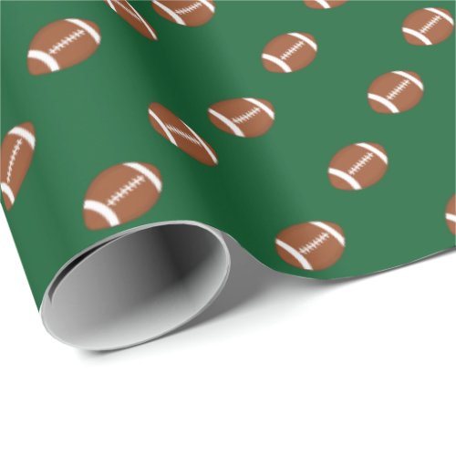 Football Sports Theme  Any Background Color Wrapping Paper