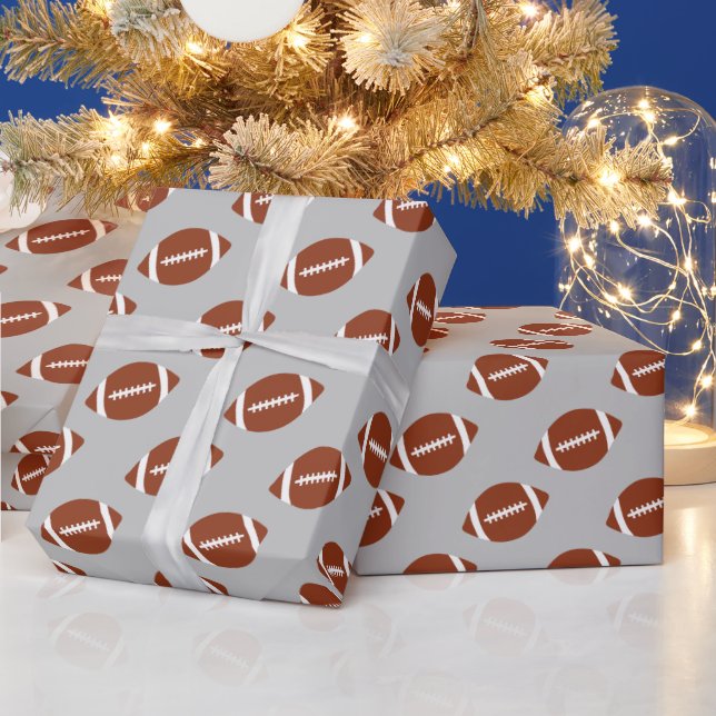 Football Sports Theme | Any Background Color Wrapping Paper (Holidays)
