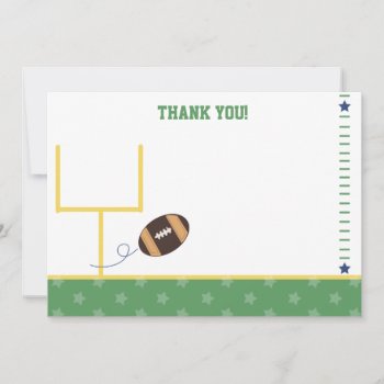 Football Sports Theme Flat Thank You Notes by allpetscherished at Zazzle