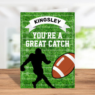 Football Sports Valentines Day Card