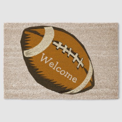 Football Sports Welcome Home Coir Mat