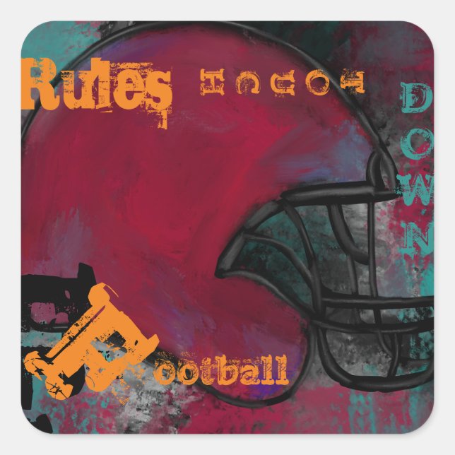 FOOTBALL SQUARE STICKER (Front)