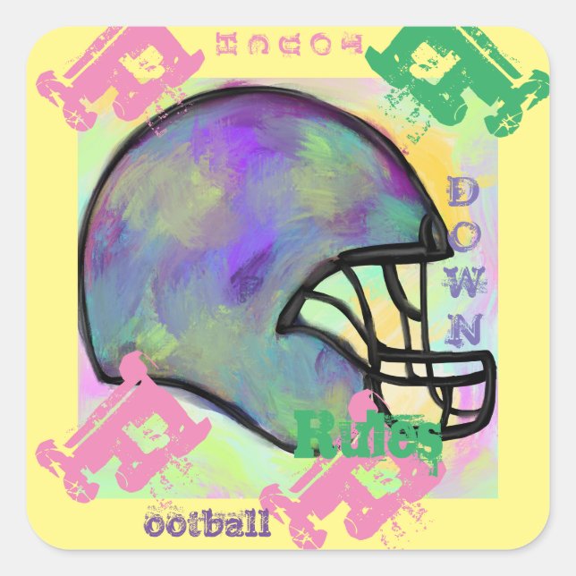 FOOTBALL SQUARE STICKER (Front)