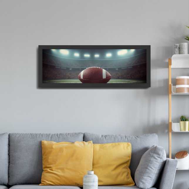 Football Stadium Blue Dramatic Photo Framed Art (Living Room 3)