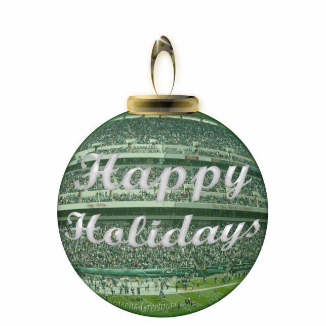 Football Stadium Christmas Ornament Statuette (Front)