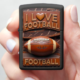 Football Stadium Heart Design Zippo Lighter