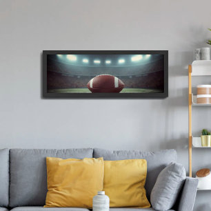 Football Stadium Lights Night Dramatic Poster