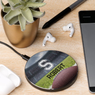 Football Stadium Monogram Wireless Charger