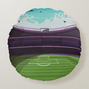 Football Stadium Round Pillow
