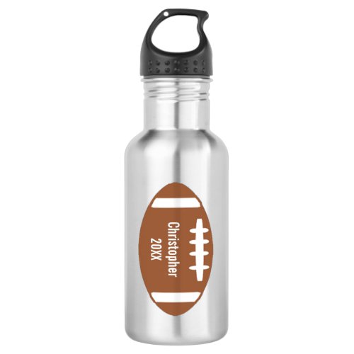 Football Stainless Steel Water Bottle