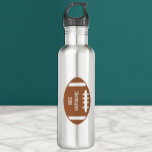 Football Stainless Steel Water Bottle<br><div class="desc">Football sports water bottle</div>