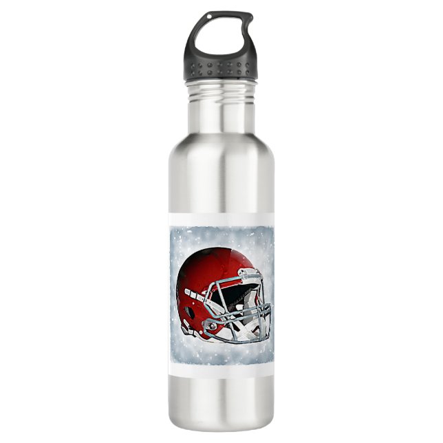 Football Stainless Steel Water Bottle (Front)
