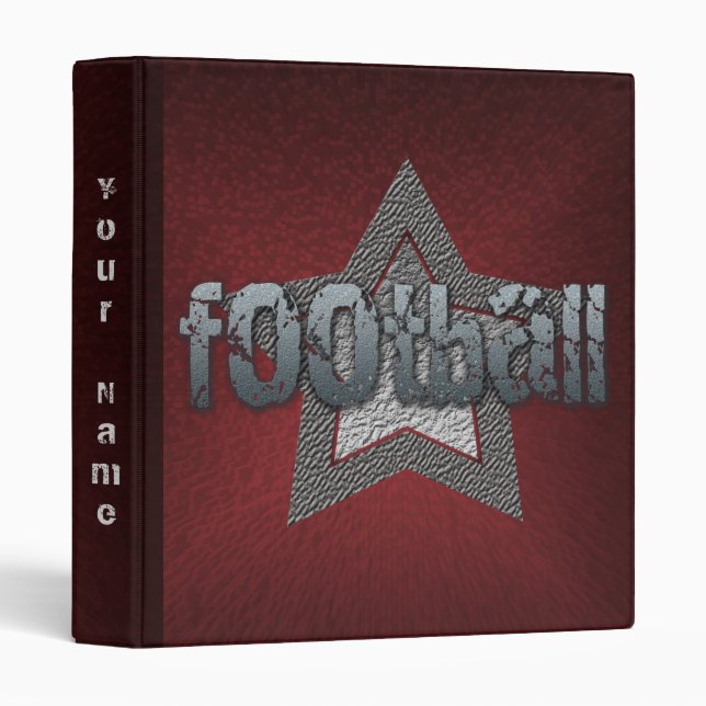 Football Star Distressed Binder (Front/Spine)