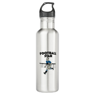 Football Star Stainless Steel Water Bottle